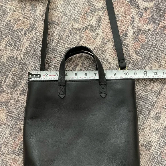 Madewell Crossbody Tote - Black Leather - Picture 8 of 11